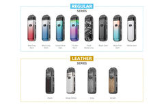 All new colors of Smok nord 5 pod mod vape kit regular and leather series