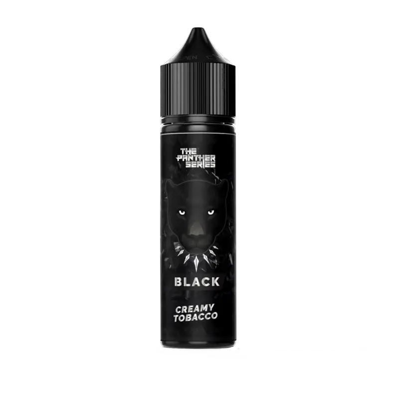 Black vape juice bottle with panther dr vapes