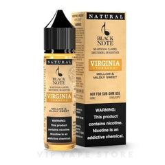 Black Note Virginia tobacco Prelude 60ml- mellow & mildly sweet is prized for its inherent sweetness, presenting a spectrum of leaves that span from lemon yellow to deep mahogany, their hues varying based on their position