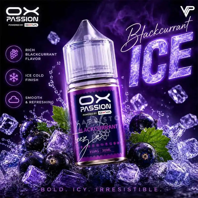 Blackcurrant ox passion freeze 30ml ice nicsalt Pod kit flavor in Pakistan