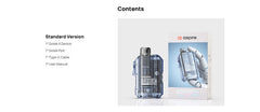 Package includes Aspire Gotek X Pod Kit System
