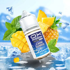 Capri sunrise freeze Ox Passion 30ml a burst of sweet orange juicy, slightly pulpy, and natural in tone, reliable and smooth delivery in pod devices.
