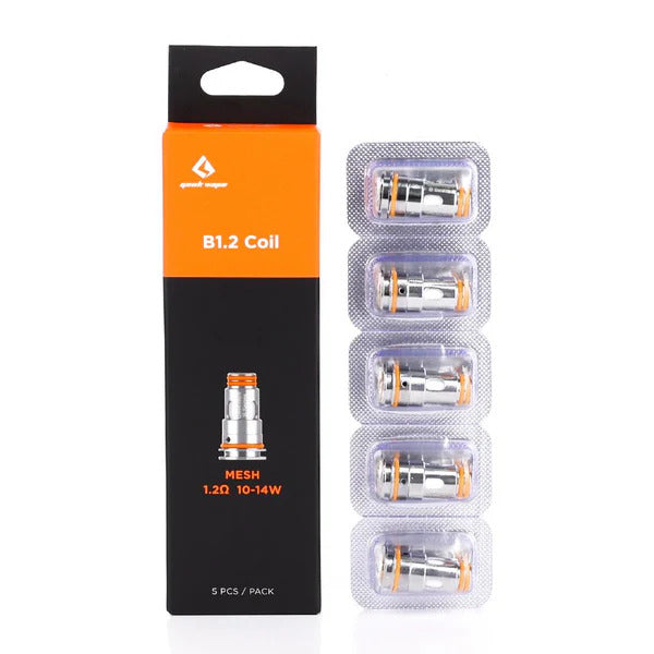 Geekvape B Series Coils, Offer a range of resistance options (0.2ohm, 0.3ohm, 0.4ohm, 0.6ohm, and 1.2ohm) to suit style.