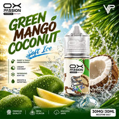 Green Mango Coconut Nicsalt Soft Ice Ox Passion pod kit flavor in price in Pakistan.