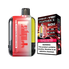 Mango Peach Watermelon Oxbar Panther X Disposable vape 50K Puffs features a juicy blend of triple trending fruits with smooth flavor performance.