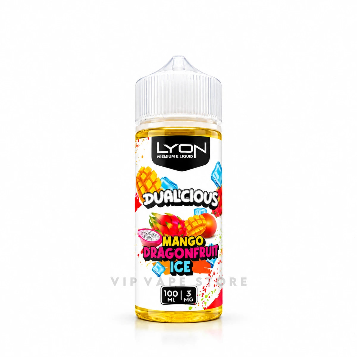 Mango Dragon Fruit Ice Lyon Dualicious 100ml combination of mango and dragon fruit offers a distinctive alternative to conventional single flavours.