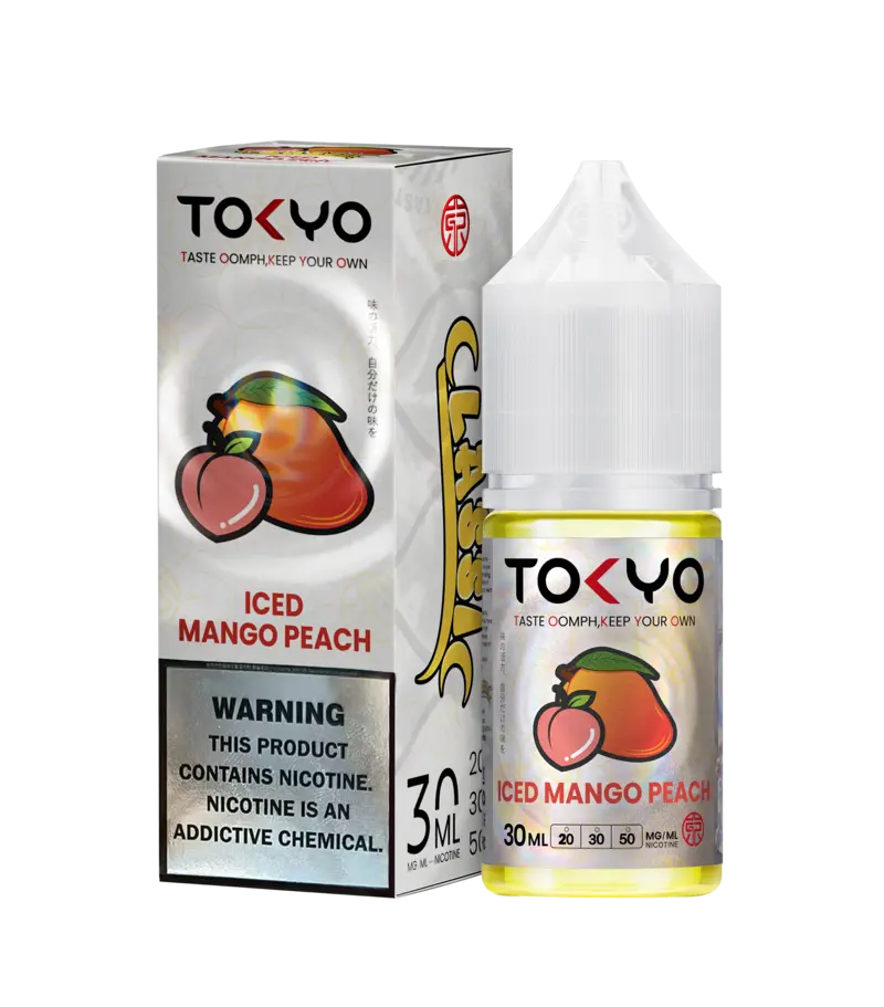 Mango Peach Ice Salt 30ml Tokyo Classic Smoke E-cigs electronic cigarettes store Kashmir