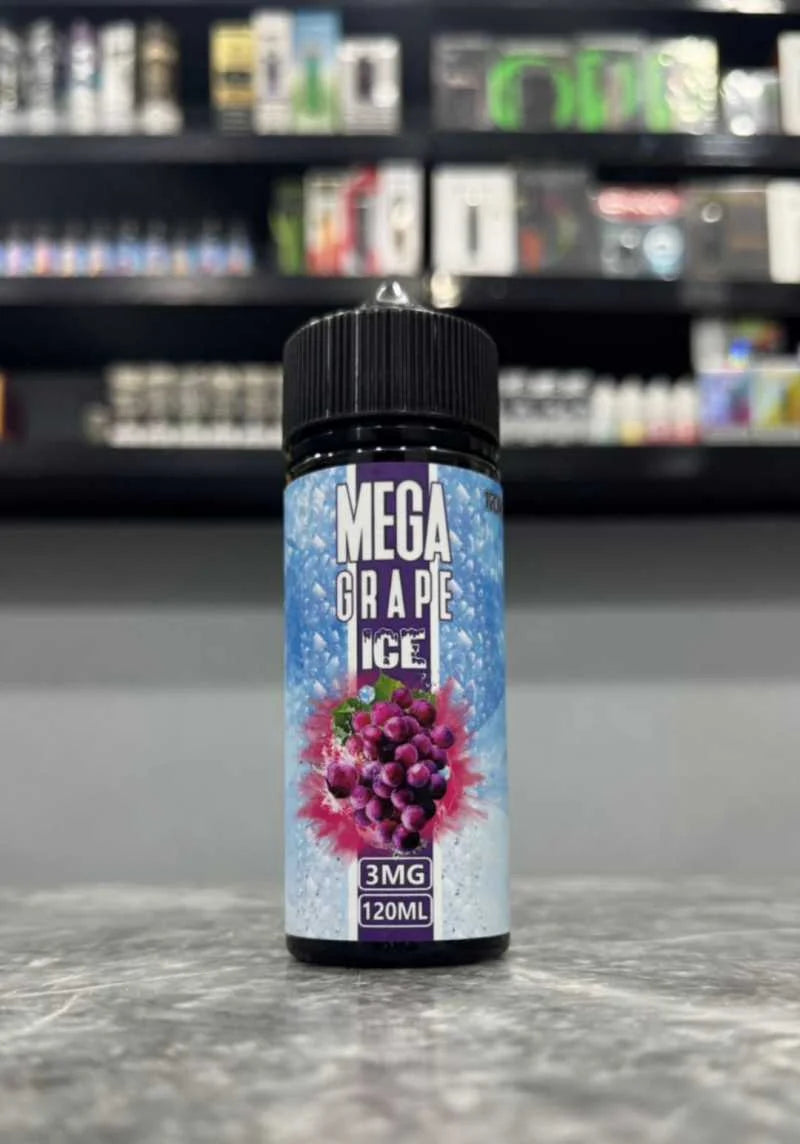 Grape ice mega vape E-liquid 120ml 3mg best for sub ohm vaping