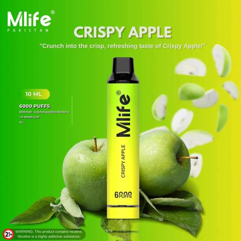 Mlife disposable vape crispy apple