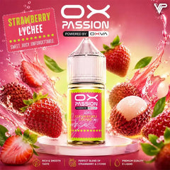 Strawberry Lychee Ox Passion Freeze 30ml oxva flavors discounted price
