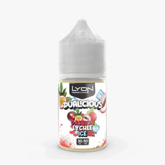 Passion Lychee Ice Lyon Nicsalt Dualicious 30ml blends juicy lychee, tangy passion fruit, and mint exhale for sweet, tropical, and refreshing flavor.