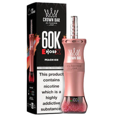 Peach Ice crown bar E-hose Al fakhir vape in Pakistan and enjoy premium blend of juicy refreshing ice smooth flavor delivery, convenient performance.