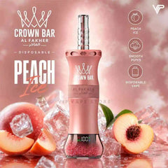 Peach Ice crown bar E-hose Al fakhir vape in Pakistan and enjoy premium blend of juicy refreshing ice smooth flavor delivery, convenient performance.