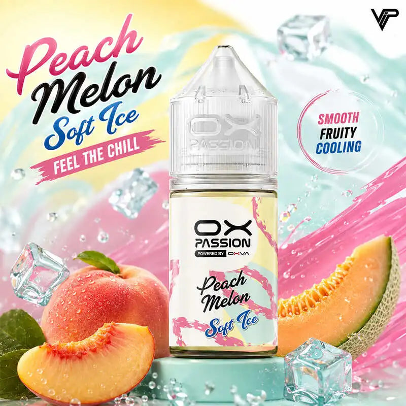 Peach Melon Nicsalt Soft ice Ox Passion 30ml tropical fruit flavor for MTL pods