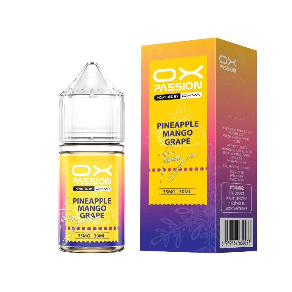 Pineapple mango grape ox passion freeze 30ml oxva nicsalt best price in Pakistan at VIP vape shop online