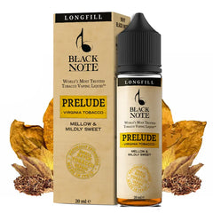 Black Note Virginia tobacco Prelude 60ml ( 50VG-50PG ) 0mg, 3mg, 6mg, 12mg, 18mg