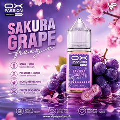 Oxva Nicsalt most selling flavor Sakura grape Ox Passion Freeze 30ml