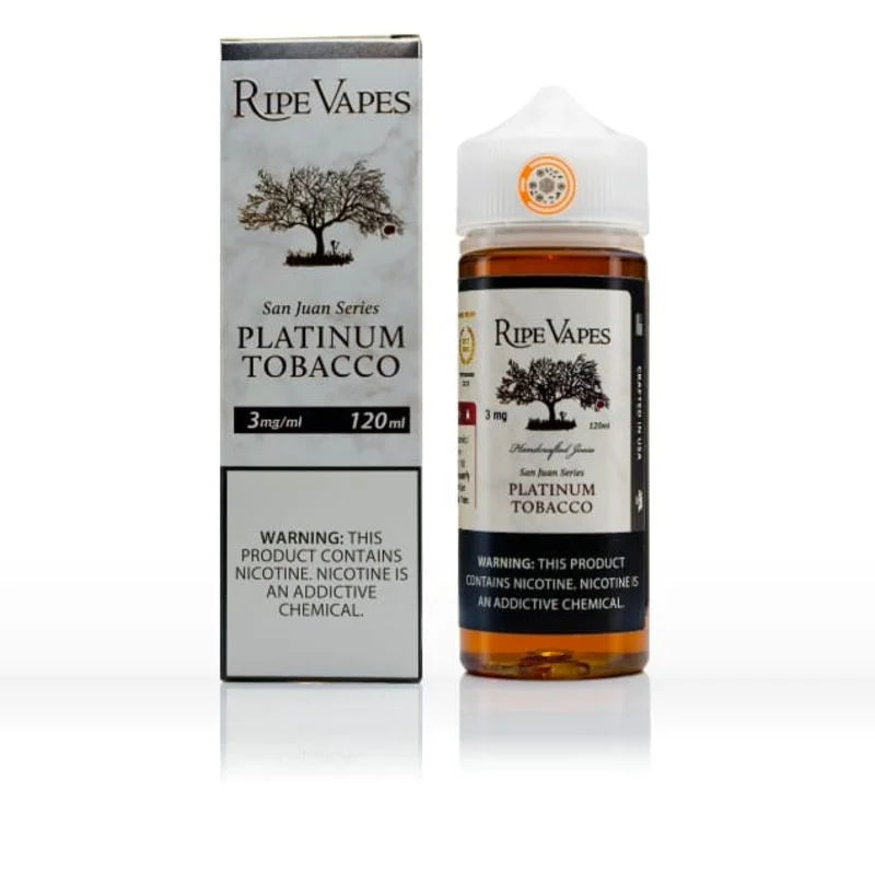 San Juan Platinum tobacco Ripe Vapes 120ml pure tobacco vape E-liquid best price online
