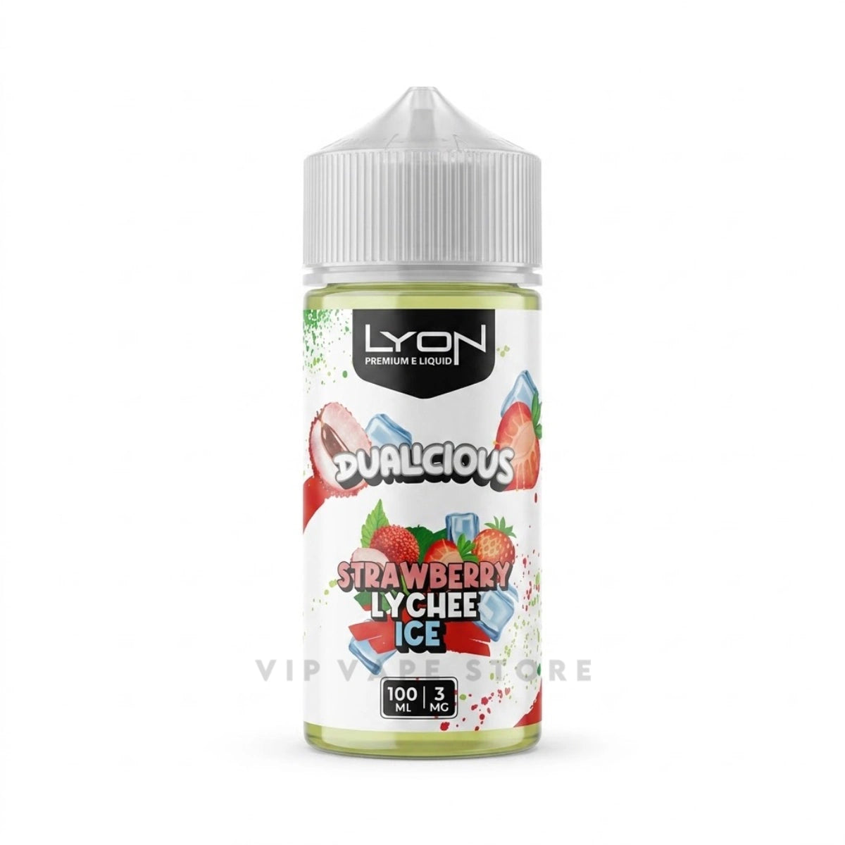 Buy Strawberry Lychee Ice Lyon Dualicious 100ml in Pakistan from VIP Vape Store. Enjoy sweet strawberry, exotic lychee and a refreshing icy finish.