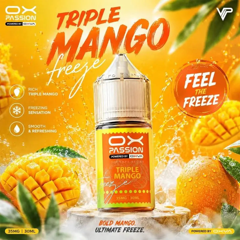 Red yellow green mango flavor Triple Mango Ox Passion Freeze 30ml price in Pakistan