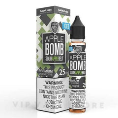 Discover a cool crisp bite with VGOD Iced Apple Bomb 30ml Refresh, frosty menthol, and smooth nic salts. Experience flavor burst with VIP vapors.