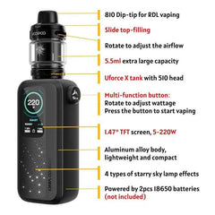 voopoo vinci spark 220w specs