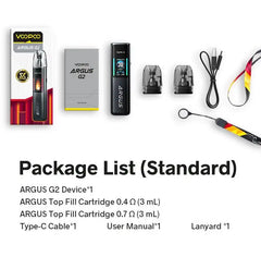 box pack argus g2 package list box contents