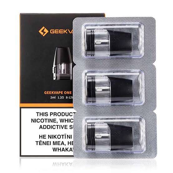 Geekvape one replacement pods 2ml capacity features and offers in 2 variants 0.8 for DTL and 1.2 for MTL, compatible with geekvape aegis one and geekvape aegis one FC