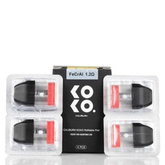 Uwell Caliburn koko replacement cartridge pod anti leak resistance technology with upper filling option and has two variations i.e 1.2 ohm for soft smooth puff and other is 1.4 ohm both are 2ml tank.