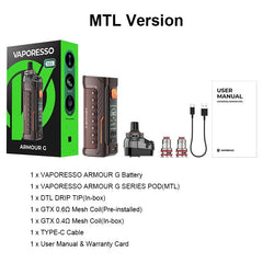 Mouth to lung armour G Vaporesso