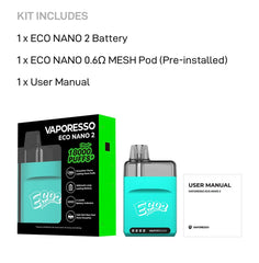 Box pack Vaporesso Eco nano 2 check out whats inside box