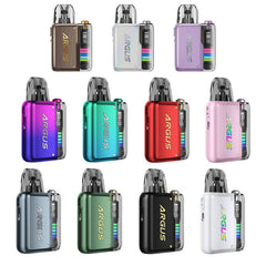 Voopoo Argus P2 pod kit 30w system caters to both new and experienced vapers with its stylish design, user-friendly features, and 5 highlighted strengths: a 2ml refillable pod, a long-lasting 1100mAh battery, up to 30W of power, fast charging, and superior flavor.