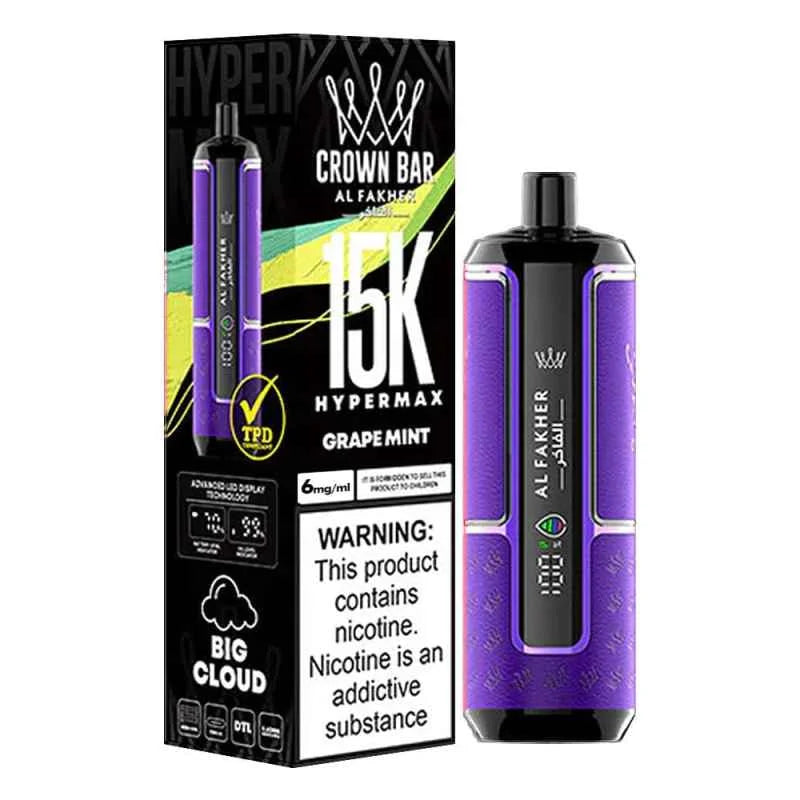 al fakher hypermax 15k puffs grape mint 