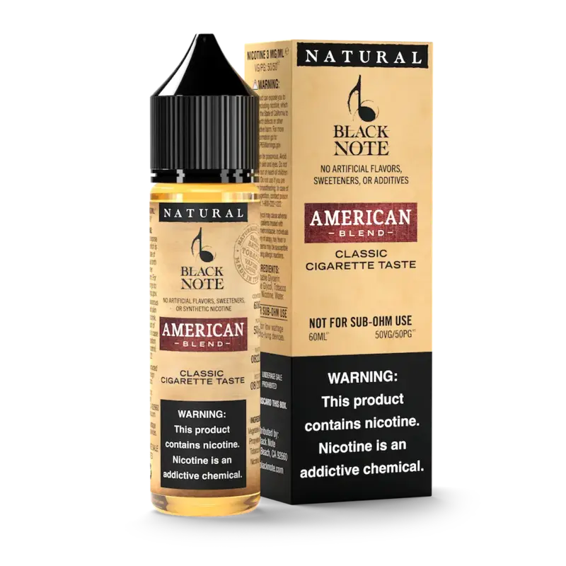 Black Note – American Blend – 60ml ( 50VG-50PG ) buy online at VIp vaporizers 