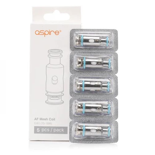 Aspire AF replacement Coils compatible with Flexus Q and Riil X pod kit, DL to MTL various resistance options with anti leak technology.