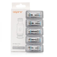 Aspire AF replacement Coils compatible with Flexus Q and Riil X pod kit, DL to MTL various resistance options with anti leak technology.