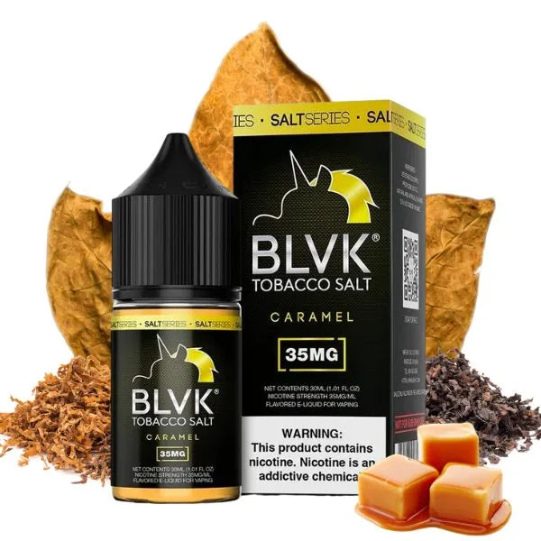 blvk tobacco caramel flavor 30ml salt