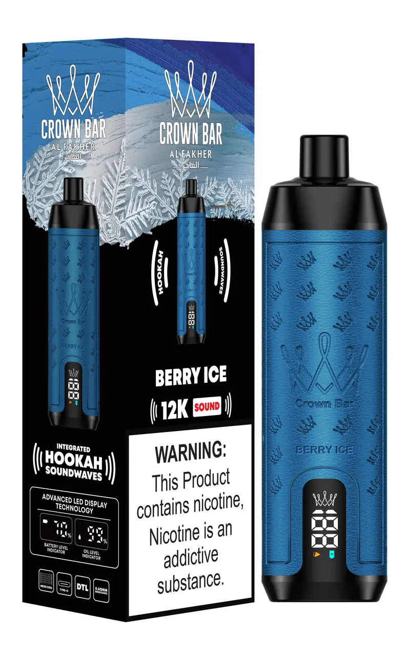 Al fakher crown bar 12k puffs disposable - 5% DTL vape Vape store Al fakher crown bar 12k puffs disposable - 5% DTL vape Vape store