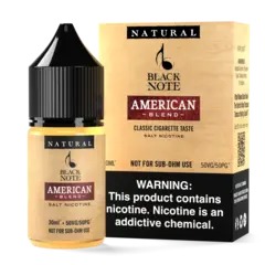 Black Note American Blend 30ml Classic Cigarette Taste a premium e-liquid product use natural extract tobacco flavors. Source from the finest tobacco leaves in the world.