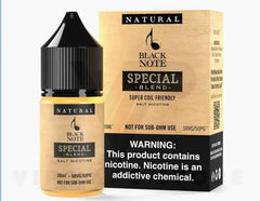 Black Note Special Blend 30ml Classic American Tobacco naturally extracted tobacco. Clean & smooth with a balanced Virginia, Burley & Oriental blend.