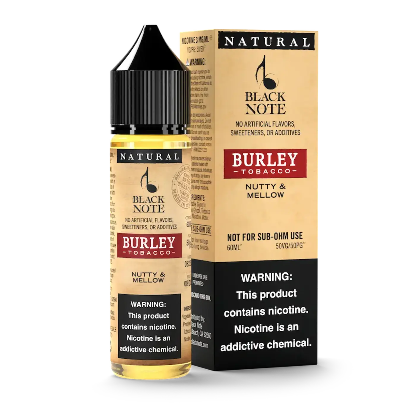 Black Note Burley tobacco Forte 60ml ( 50VG-50PG ) E-juice 3mg 6mg 12mg 18mg