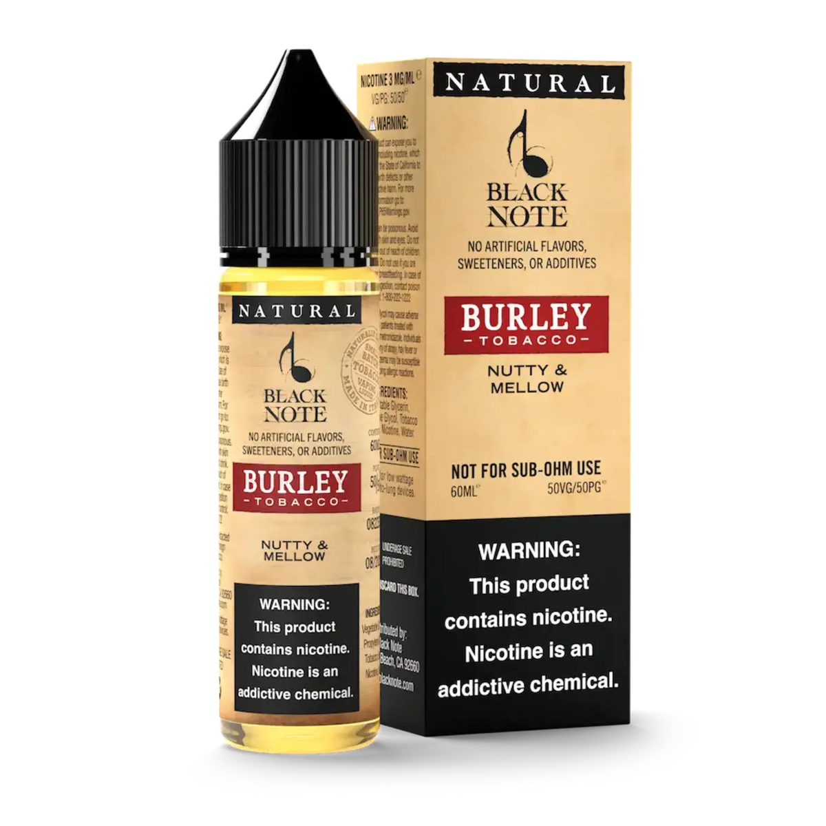 Black Note Burley tobacco Forte 60ml ( 50VG-50PG ) E-juice 3mg 6mg 12mg 18mg