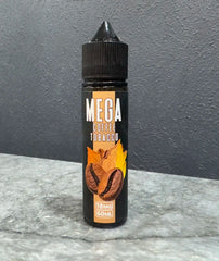 Coffee tobacco mega 60ml vape juice enjoy a premium blend of rich roasted coffee and smooth classic tobacco, high-quality freebase e-liquid.