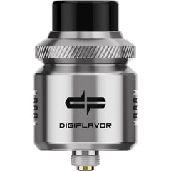 Drop RDA V2 Digi flavor 24mm by Geekvape&nbsp;a redesigned version of the original DROP RDA with a foldable 24mm dual coil dripper, housed in a compact and improved space-age metal body. It maintains the classic DROP deck with four big holes and supports dual-coil setups for a better direct-to-lung vaping experience. Specifically, the RDA features a redesigned knurled ring for better airflow control, allowing for more precise and easier airflow adjustment to individual preferences.