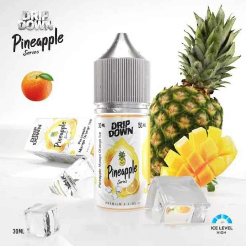 Drip Down Iced Pineapple Series 30ml salt nicotine best price in Pakistan at VIP vape