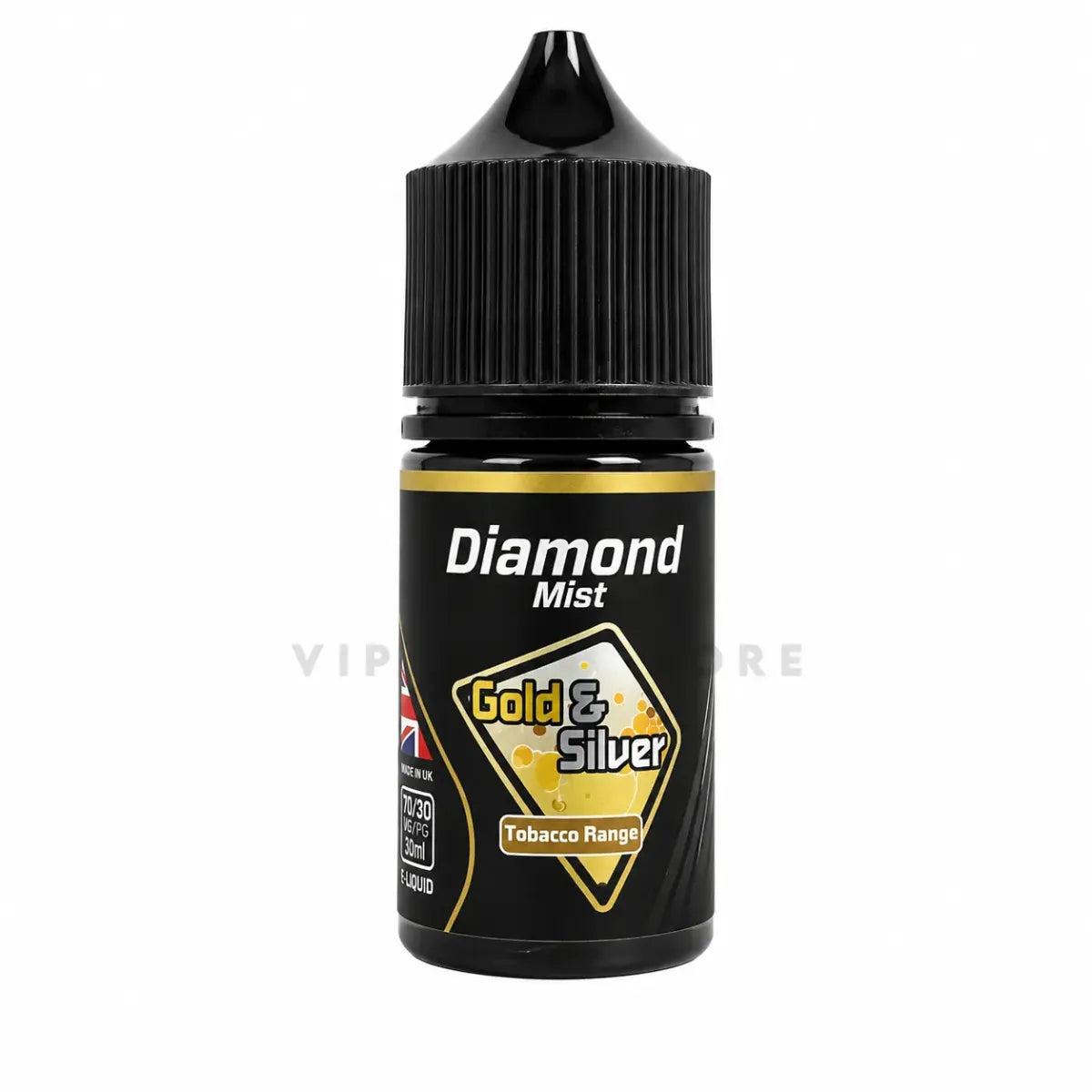 Gold and Silver Diamond Mist Liquid 30ml in Pakistan features a smooth, rich tobacco flavor with balance notes, for pod systems and a satisfying tobacco taste.