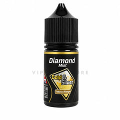 Gold and Silver Diamond Mist Liquid 30ml in Pakistan features a smooth, rich tobacco flavor with balance notes, for pod systems and a satisfying tobacco taste.