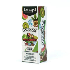 Enjoy Kiwi Passion Fruit Guava Ice Lyon Dualicious 30ml, VIP vape offers a relevant place to explore this flavour alongside other fruity ice e-liquid.