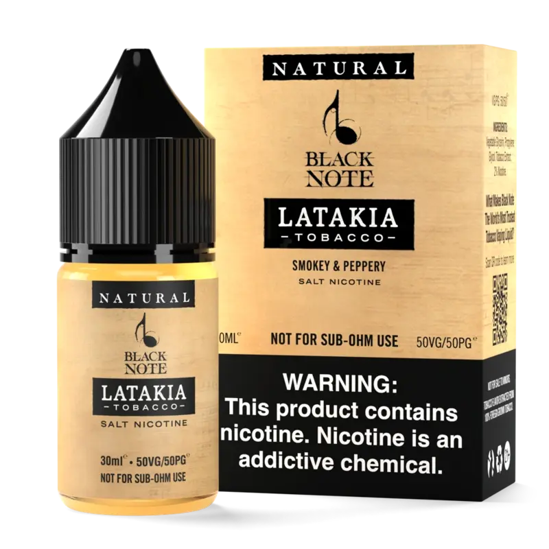 Black Note Latakia tobacco 30ml salt nicotine flavor