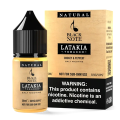 Black Note Latakia tobacco 30ml salt nicotine flavor